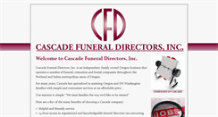 Desktop Screenshot of cascadefuneraldirectors.com